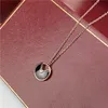 Classic titanium steel love Pendant amulet Necklaces shell Screw pattern Circular pancake women luxurious designer gift letter C home gold non fading jewelry