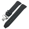 Pulseiras de relógio 21mm 22mm Pulseira de borracha para Tissot Sea star T120 Curva à prova d'água para mergulho Silicone Band T120417A Men strap Butterfly Buckle 230715