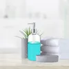 Verre clair de distributeur de savon liquide avec la pompe 16 onces rechargeable pour la salle de bains