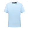 Men's T Shirts 19 Summer Men Water Cube Round Neck Solid Color Shirt Sweat-Absorbing Breathable Women Blouse Couple Outdoor Tees