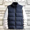 Heren Vesten Mouwloze Jassen Vrouwen Kleding 2023 Herfst Winter Vest Korte Slanke Verdikking Warm Vest Vrouwelijke Jas Zwart