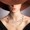 Chains Nekol Natural Stone Collese для женщин модные ювелирные украшения подарки Boho Двойные ожерелья оптом