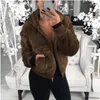 Femmes Fourrure Automne Faux Manteau Femmes Avec Capuche Oversize Manteaux Taille Haute Femme Slim Fit Pardessus Tops Hiver Chaud En Peluche Vestes Outwear