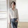 Women's Blouses Korean OL Commuter Chiffon Shirt Women Long Sleeve Top Professional Shirts