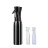 Бутылки для хранения 3pcs/set Black Hairdressing Spray Bottle 500 мл непрерывный тонкий туман. Автоматический опрыскиватель для волос