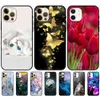 För iPhone 12 Case Mini Pro Max Soft Silicon TPU Back Phone Cover Apple iPhone12 12Pro Coque Black TPU -fodral