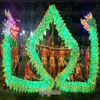 Brilliant LED dragon dance YELLOW Size 6# 3 1m Length kids folk silk new mascot costume china special culture holiday party189x