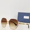 2023 óculos de sol unissex de alta qualidade ouro fino metal armação completa óculos poligonais rosa disponíveis com caixa