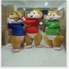 2019 factory Alvin and the Chipmunks Mascot Costume Chipmunks Cospaly Cartoon Character adult Halloween party costume Carniva259M