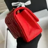 Totes 10A de mais alta qualidade de couro de bolsa de ombro de couro Caviar ou saco de designer de Salvadores 20 cm com caixa x017