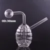 Conception Unique Antichar Grenade Brûleur À Huile Bong Épais Dab Rig Fumer Tuyau D'eau Cendrier Attrape-Cendres Narguilé Heady Mi Avec Tuyau De Brûleur À Huile De Grande Taille