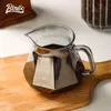 Bincoo Handspül-Sharing-Topf, abgestufter Brühbecher, für den Haushalt, hochtemperaturbeständiges Glas, Kaffeekanne, 400 ml