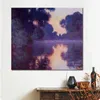 Handgjorda konstverk dukmålningar av Claude Monet Arm i Seinen nära Giverny vid Sunrise Modern Art Kitchen Room Decor