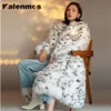 Plus Size Oberbekleidung Mäntel Kunstpelzmantel Damen 9XL Herbst Winter Warm Oversize Imitation Leopard Curve Anzug Lange Maxi Jacke263i