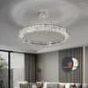 Ljuskronor lyxig LED Crystal Chandelier K9 Gold Chrome Lighting Living Room Clear Lustres fixturer