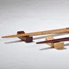 Servis uppsättningar 6 st pins pinnar vila pinnar gaffel hållare japansk utformad tung trä original färgfästen