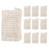 Bols Lot de 10 sachets de savon en sisal naturel porte-savon exfoliant