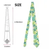 Bow Ties Tropical Leaves Slits Män avslappnad polyester 8 cm klassisk växthals för tillbehör gravatas kontor