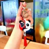 Keychains 2023 Söt panda Keychain Tassel Mask Pendant Chinese Style Women Car Key Chain Holder Luxury Bag Tillbehör