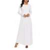 Robes décontractées All-Match Long Dress Robe Sleeve Loose Inner For Women