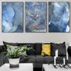 Ashtrays GATYZTORY 3pcSet DIY Painting By Numbers Blue Abstract Landscape Canvas Painting Drawing Coloring By Numbers For Home Decor x0627