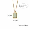 Pendant Necklaces Minimalist Jewelry Stainless Steel Square Tag Natural Roses Quartz Lapis Stone Necklace For Women Cuban Chain Choker