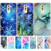 För Huawei Honor 6x Case Soft TPU Silicon Back Phone Cover på 6x Skyddspåsar Bumper Marmor Snow Flake Winter Christmas