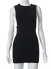 Basic Casual Dresses Sleeveless Sexy Bodycon Mini Dres 2023 Summer Fashion Black Tight Short Tank Female African Party Club Outfits 230715