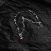 Pendant Necklaces Goth Thorn Necklace Y2K Cross Sword Dagger Punk Blood Coffin Halloween Gift For Women