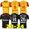 Fan Versione Maillot RC 23 24 Maglie da calcio Home Giallo Away Nero KAKUTA OPENDA GANAGO SOTOCA FOFANA Maglia da calcio 2023 2024 Lens Maillots De Foot