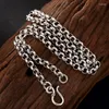 Kedjor Solid 925 Sterning Silver 5mm 6mm Sutra Rolo Link Chain Necklace 19.7 "-31.5" L