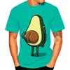 Camisetas Masculinas Camisetas Engraçadas Frutas Banana Abacate Estampa 3D Streetwear Homens Mulheres Moda Casual Camisas Grandes Camisas Infantis Camisetas Tops Vestuário