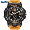 Hommes Montre Sport SMAEL Montre pour Hommes Original Double Affichage LED Rétro-Éclairage Chronomètre Électronique 1545 Montres Populaires Dropship