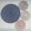 Table Runner 5pcs/lot Round Design Home Insulation Pad Solid Placemat Non-Slip PP Cotton Yarn Lace Mat Kitchen Accessories Decoration