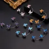 Backs Earrings 1pcs Colorful Glitter Butterfly Ear Cuff For Women Girls Non Piercing Clips On Without Jewelry