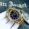 Men Automatyczne zegarek mechaniczny kalendarz ze stali nierdzewnej 42 mm niebo mieszkanie klasyczny niebieski wybieranie Business Master zegarek GMT Watche Watche GMT