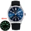 Berny montre automatique hommes montres militaires sport 200M plongeur montres mécaniques 48mm pilote lumineux saphir horloges hommage