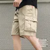 Men's Shorts Summer Male Lax Frock Motion Multi-pocket Straight Leg Five-point Trousers Tide Brand Gym For Men Chinese Foreign Trade