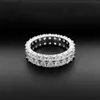 Band Rings fine jewelry rhodium plating 925 sterling silver diamond vvs moissanite ring men