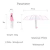 Umbrellas Transparent Automatic Open Close Fold Windproof Umbrella For Travel Women Sun Rain Auto Compact Style Men