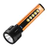 Outdoor Solar Powered Torch Lights with Side Work Lamp, 5COB+1LED, Battery Indicator, Waterproof för utomhus, camping, nödsituationer