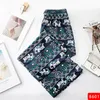 Pantalons deux pièces pour femmes 2023 printemps été bohème jambe large droite pour femmes taille haute éléphant imprimé Boho pantalon loisirs plage 230715