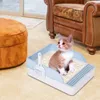 Kattenmanden Toilet Kattenbak Halfgesloten Zeef Met Hoge Zijkanten Afneembaar Ondiep Houdt Geurtjes vast