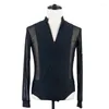 Stage Wear Mesh Latin Dance Shirt Garçons Salsa Vêtements Performance Costume Ballroom Practice Modern Outfit Tango Dancewear DL9690