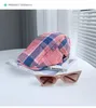 Berets American Spicy Girls/Spring/Summer Returned Hat Forward What Women Vintage Thin Plaid Retro Spaper Мужские антиквариат