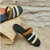 Pantoufles sangles pour femme 2023 été plage chaussures dames gladiateur sandales décontracté plat diapositives luxe Zapatos Mujer