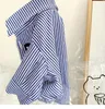 Vêtements pour chiens vêtements à rayures bleues chemise de printemps et d'été pour petit moyen bouledogue français Yorkshire chat mignon vêtements pour animaux de compagnie 230715