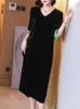 Parti Elbiseleri Kadife Elbise 2023 Kadınlar Sonbahar ve Kış Uzun Kollu Yüksek Lüks Retro Moda Bayanlar Çöp Bahar Giysileri