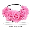 Dekorativa blommor Boho Rose Flower pannband Krona hårkrans Floral hårbandssimuleringstyg