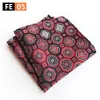 Bow Ties Design Polyester Hanky Gold & Black Paisley Men Fashion Plaid Pocket Square Handkerchiefs For Suit Tie Handkerchief